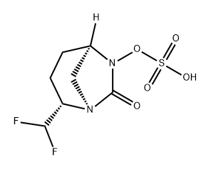 Sulfuric acid, mono[(1R,2S,5R)-2-(difluoromethyl)-7-oxo-1,6-diazabicyclo[3.2.1]oct-6-yl] ester 结构式