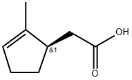 (R)-2-(2-甲基环戊-2-烯-1-基)乙酸 结构式