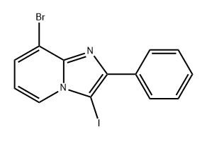 8-bromo-3-iodo-2-phenylimidazo[1,2-a]pyridine 结构式