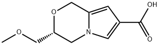 (R)-3-(甲氧基甲基)-3,4-二氢-1H-吡咯并[2,1-C][1,4]噁嗪-7-羧酸 结构式