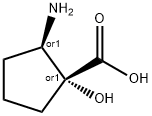 REL-(1R,2R)-2-氨基-1-羟基环戊烷-1-羧酸 结构式