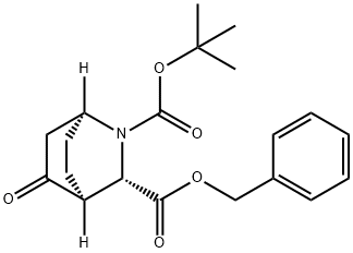 3-苄基2-(叔丁基)(1S,3S,4S)-5-氧代-2-氮杂双环[2.2.2]辛烷-2,3-二羧酸 结构式