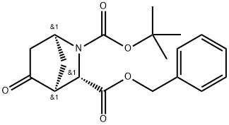 3-苄基2-(叔丁基)(1S,3S,4S)-5-氧代-2-氮杂双环[2.2.1]庚烷-2,3-二羧酸 结构式