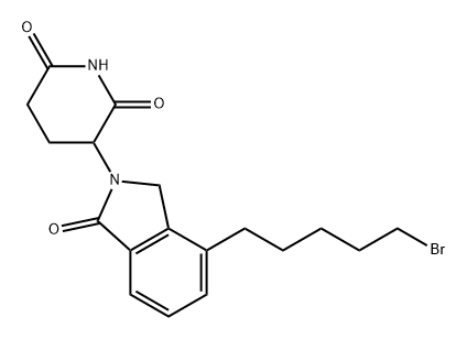 3-[4-(5-溴戊基)-1-氧代-2-异吲哚啉基]哌啶-2,6-二酮 结构式