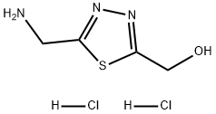 (5-(氨甲基)-1,3,4-噻二唑-2-基)甲醇二盐酸盐 结构式