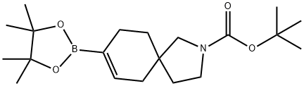 8-(4,4,5,5-四甲基-1,3,2-二氧硼杂环戊烷-2-基)-2-氮杂螺[4.5]癸-7-烯-2-羧酸叔丁酯 结构式
