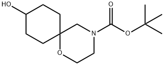 9-羟基-1-氧杂-4-氮杂螺[5.5]十一烷-4-羧酸叔丁酯 结构式