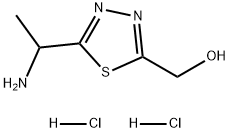 (5-(1-氨乙基)-1,3,4-噻二唑-2-基)甲醇二盐酸盐 结构式