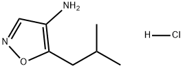 5-(2-甲基丙基)-4-异噁唑胺盐酸盐(1:1) 结构式