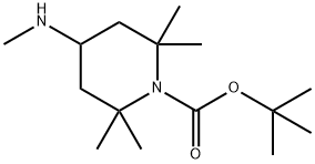 2,2,6,6-四甲基-4-甲基氨基-哌啶-1-羧酸叔丁酯 结构式