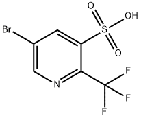 5-溴-2-(三氟甲基)吡啶-3-磺酸 结构式