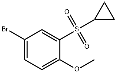 4-溴-2-(环丙基磺酰基)-1-甲氧基苯 结构式