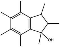 1H-Inden-1-ol, 2,3-dihydro-1,2,3,4,5,6,7-heptamethyl- 结构式