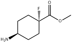 CIS-甲基-4-氨基-1-氟环己烷-1-羧酸酯 结构式