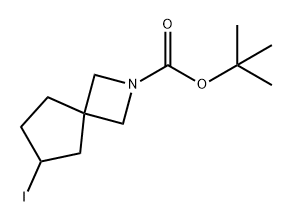 6-碘-2-氮杂螺[3.4]辛烷-2-羧酸叔丁酯 结构式