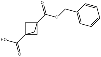 3-((苄氧基)羰基)双环[1.1.1]戊烷-1-羧酸 结构式