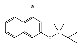 ((4-溴萘-2-基)氧基)(叔丁基)二甲基硅烷 结构式