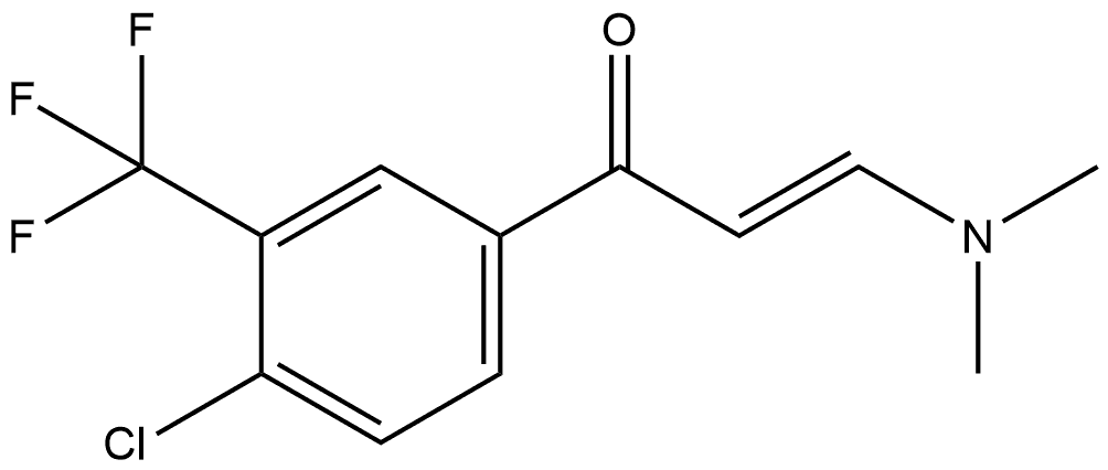 (2E)-1-[4-Chloro-3-(trifluoromethyl)phenyl]-3-(dimethylamino)-2-propen-1-one 结构式