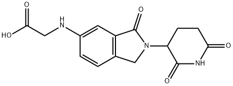 (2-(2,6-二氧代哌啶-3-基)-3-氧代异吲哚啉-5-基)甘氨酸 结构式