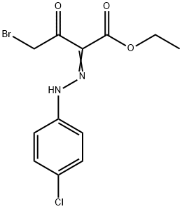 Butanoic acid, 4-bromo-2-[2-(4-chlorophenyl)hydrazinylidene]-3-oxo-, ethyl ester 结构式
