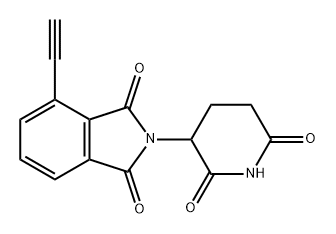 2-(2,6-二氧代-3-哌啶基)-4-乙炔基-1H-异吲哚-1,3(2H)-二酮 结构式