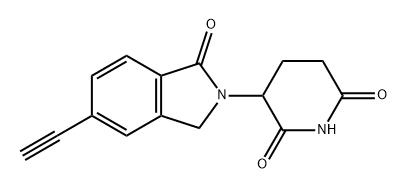 3-(5-乙炔基-1-氧代异吲哚啉-2-基)哌啶-2,6-二酮 结构式