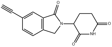 3-(6-乙炔基-1-氧代异吲哚啉-2-基)哌啶-2,6-二酮 结构式