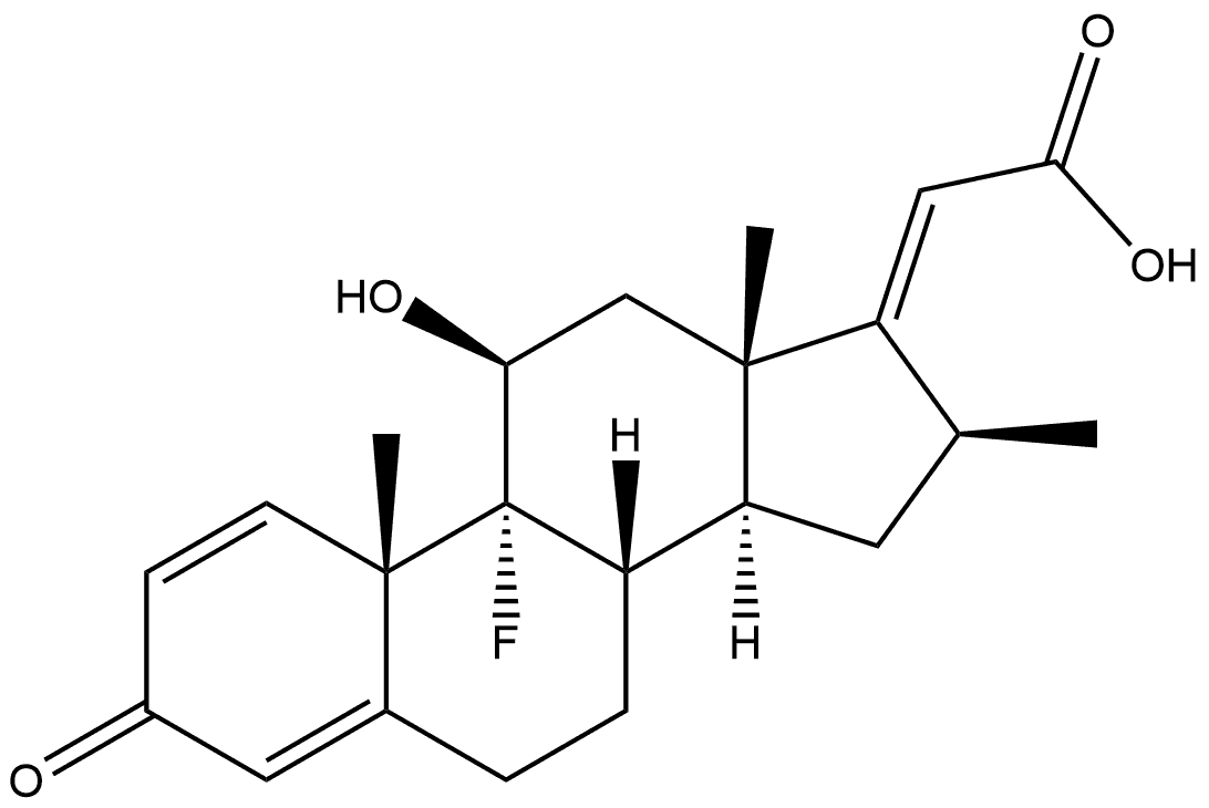 丙酸氯倍他索EP杂质F 结构式