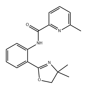 N-(2-(4,4-二甲基-4,5-二氢恶唑-2-基)苯基)-6-甲基吡啶酰胺 结构式