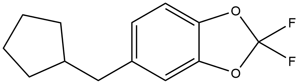 5-(Cyclopentylmethyl)-2,2-difluorobenzo[d][1,3]dioxole 结构式