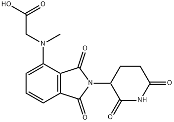 N-(2-(2,6-二氧哌啶-3-基)-1,3-二氧异吲哚啉-4-基)-N-甲基甘氨酸 结构式