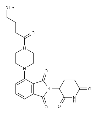 4-[4-(4-amino-1-oxobutyl)-1-piperazinyl]-2-(2,6-dioxo-3-piperidinyl)-1H-Isoindole-1,3(2H)-dione, 结构式