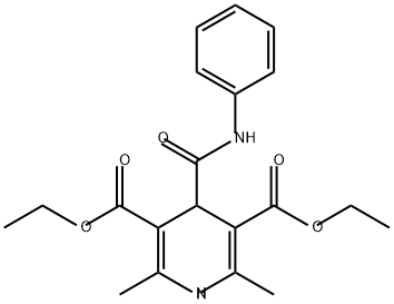 3,5-Pyridinedicarboxylic acid, 1,4-dihydro-2,6-dimethyl-4-[(phenylamino)carbonyl]-, 3,5-diethyl ester 结构式