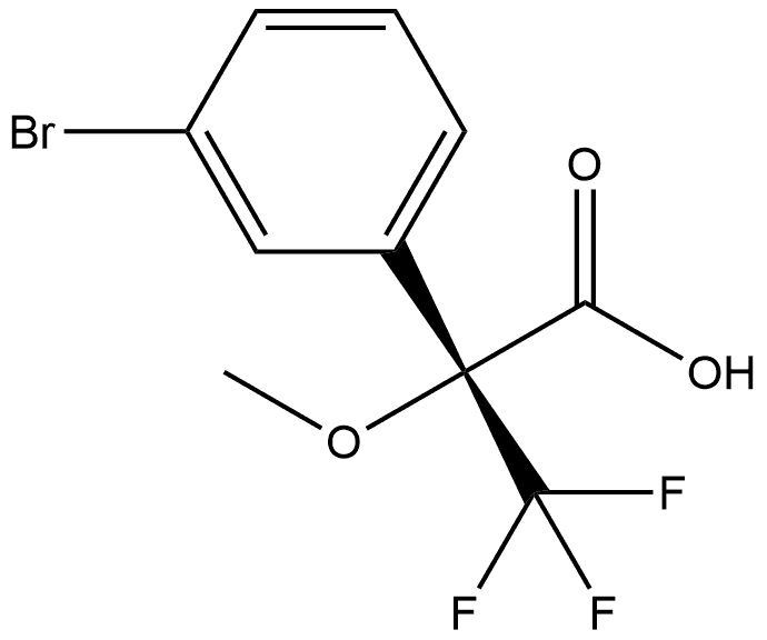 (2R)-2-(3-bromophenyl)-3,3,3-trifluoro-2-methoxy-propanoic acid 结构式