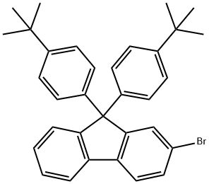 2-溴-9,9-双[4-(1,1-二甲基乙基)苯基]-9H-芴 结构式