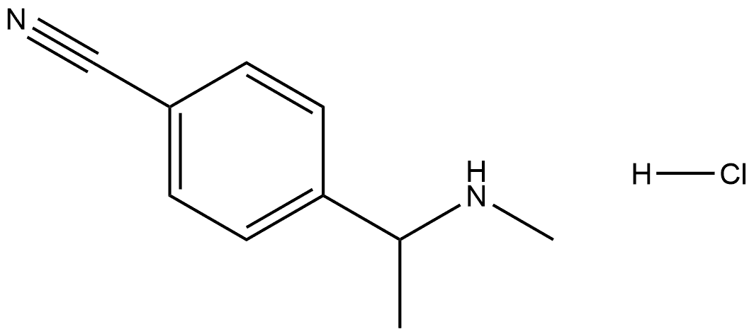 4-(1-(Methylamino)ethyl)benzonitrile hydrochloride 结构式