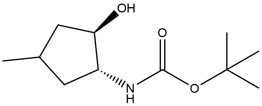 (1R,2R)-2-羟基-4-甲基环戊基)氨基甲酸叔丁酯 结构式