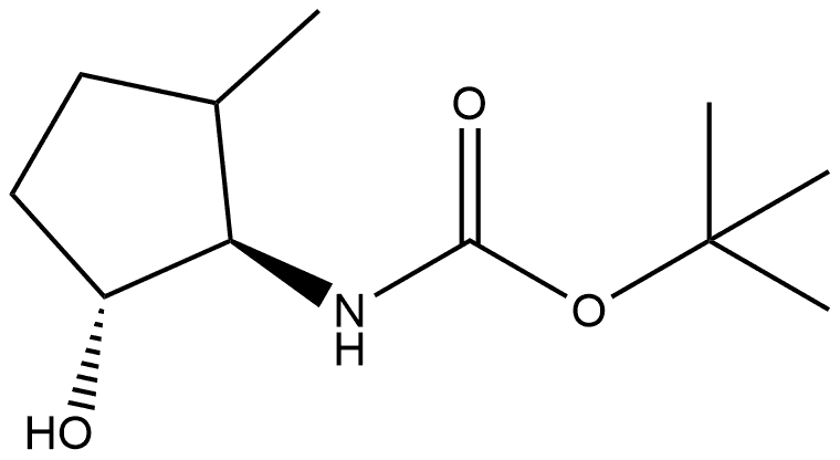 (1R,2R)-2-羟基-5-甲基环戊基)氨基甲酸叔丁酯 结构式