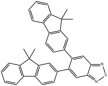 2,1,3-Benzothiadiazole, 5,6-bis(9,9-dimethyl-9H-fluoren-2-yl)- 结构式