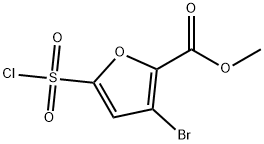 3-溴-5-(氯磺酰基)-2-呋喃甲酸甲酯 结构式