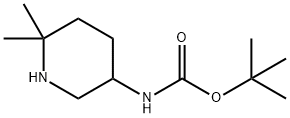 tert-butyl N-(6,6-dimethyl-3-piperidyl)carbamate 结构式