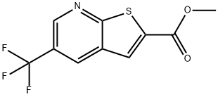 THIENO[2,3-B]PYRIDINE-2-CARBOXYLIC ACID, 5-(TRIFLUOROMETHYL)-, METHYL ESTER 结构式