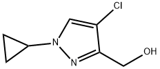 (4-Chloro-1-cyclopropyl-1H-pyrazol-3-yl)methanol 结构式