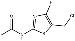 N-(5-(氯甲基)-4-氟噻唑-2-基)乙酰胺 结构式