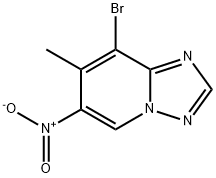 8-溴-7-甲基-6-硝基-[1,2,4]三唑并[1,5-A]吡啶 结构式