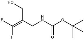 (3,3-二氟-2-(羟甲基)烯丙基)氨基甲酸叔丁酯 结构式