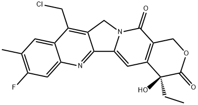 化合物 9-CHLOROMETHYL-10-HYDROXY-11-F-CAMPTOTHECIN 结构式