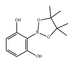 1,3-Benzenediol, 2-(4,4,5,5-tetramethyl-1,3,2-dioxaborolan-2-yl)- 结构式