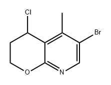 2H-Pyrano[2,3-b]pyridine, 6-bromo-4-chloro-3,4-dihydro-5-methyl- 结构式