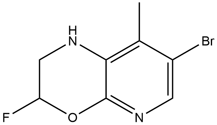 7-溴-3-氟-2,3-二氢-8-甲基-1H-吡啶并[2,3-B][1,4]噁嗪 结构式